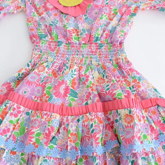 Alden Adair Happy Daze  Purple Pink Floral Kelsey Mini Flowy Dress S NWT - Picture 6 of 11